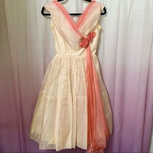 Genuine Vintage 1950s Chiffon Party Dress